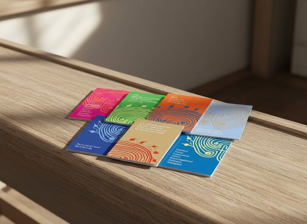 Postkort med inspiration til pilgrimsvandringer